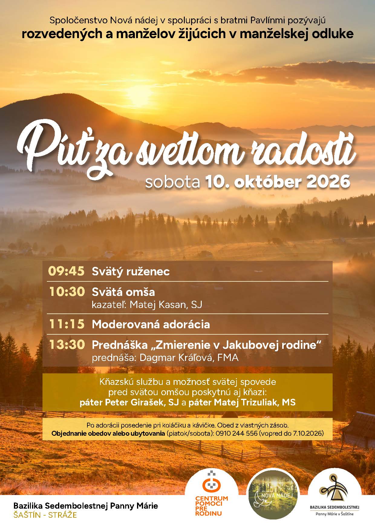 Púť za svetlom radosti 2026